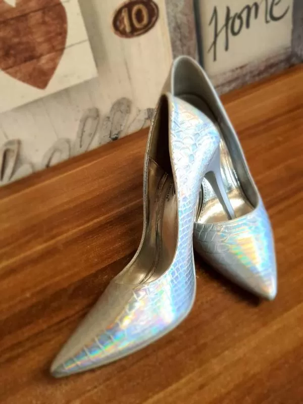 Pantofi cu toc înalt Small Swan EU 37 | Gri, Piele naturală - Image 8