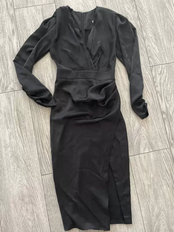 Rochie de seară TGH EU 34 | Negru, Midi - Image 5