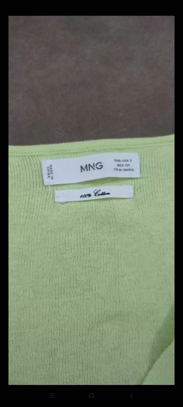 Bluză Mango S | Verde, Normal, Bumbac - Image 7