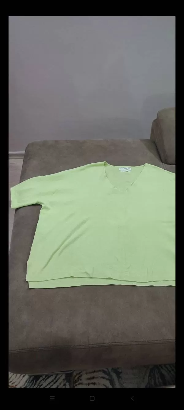 Bluză Mango S | Verde, Normal, Bumbac - Image 10