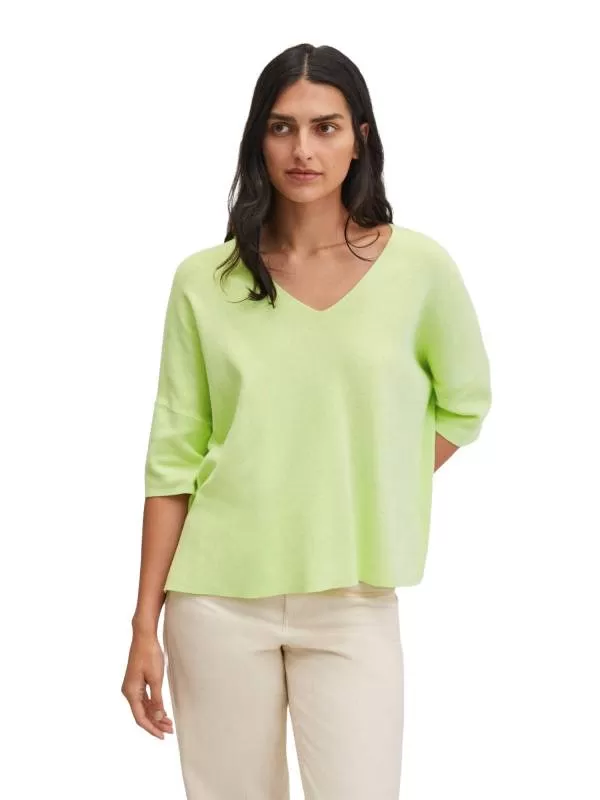 Bluză Mango S | Verde, Normal, Bumbac