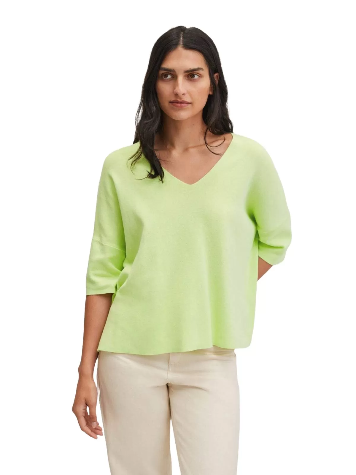 Bluză Mango S | Verde, Normal, Bumbac