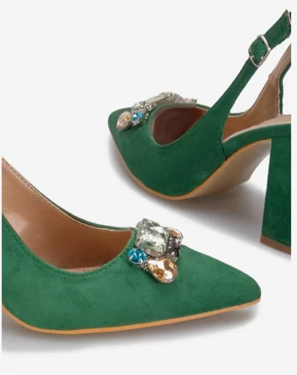 Pantofi cu toc înalt Zapatos S | Verde - Image 4