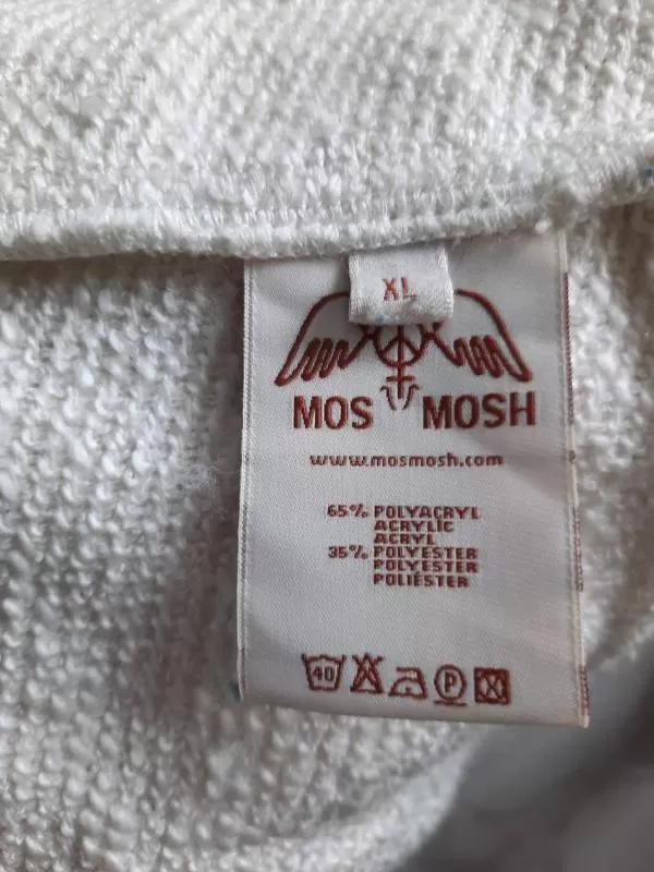 Palton lung Mos Mosh XL | Crem, Fără glugă, Monocrom - Image 5