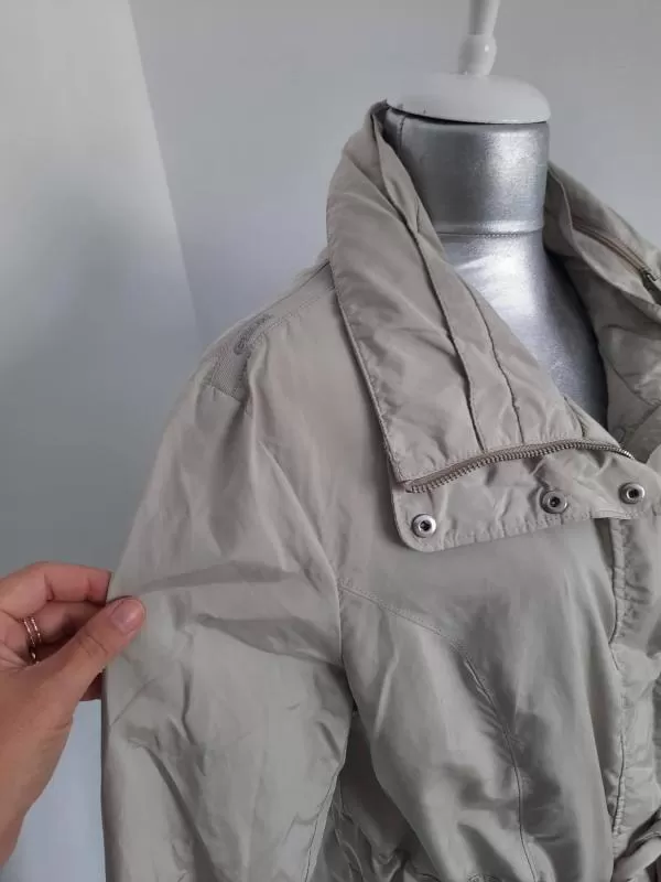 Geacă parka Geox EU 50 | Crem, Fără glugă, Monocrom, Vâscoză - Image 3