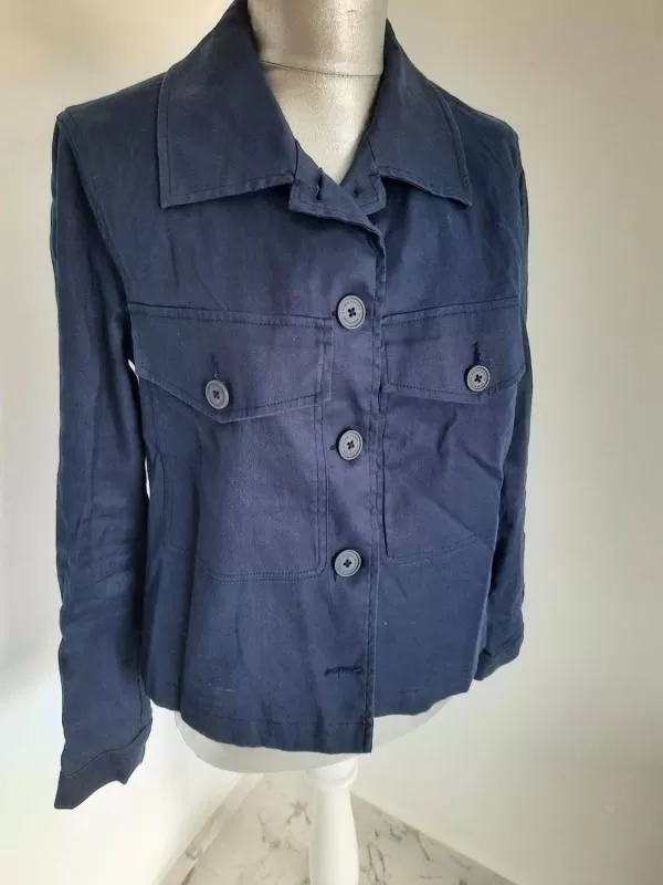 Îmbrăcăminte de exterior (Outerwear) United Colors of Benetton EU 42 | Albastru, Fără glugă, Monocrom, Denim - Image 3
