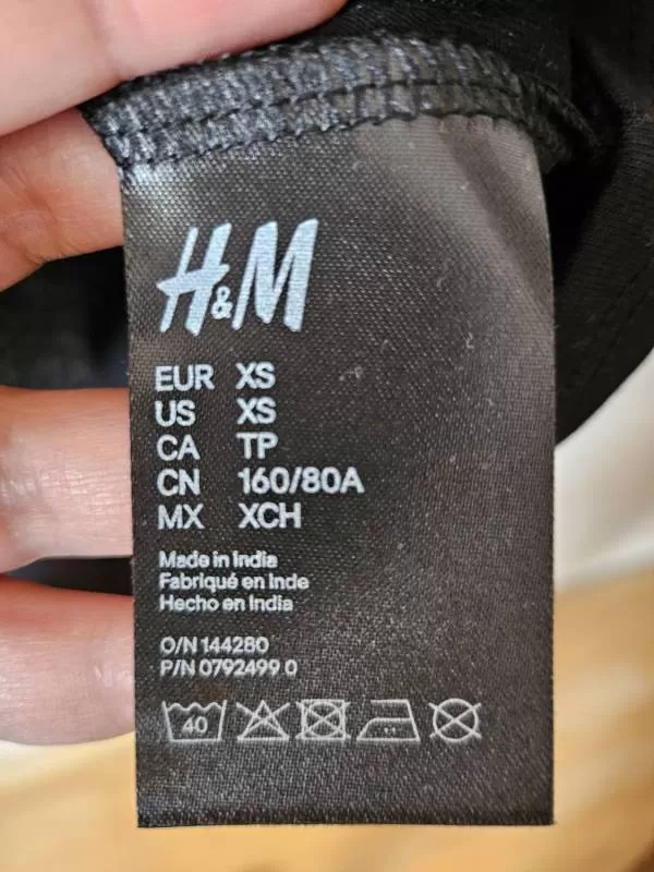 Top H&M XS | Negru, Normal, Bumbac - Image 6