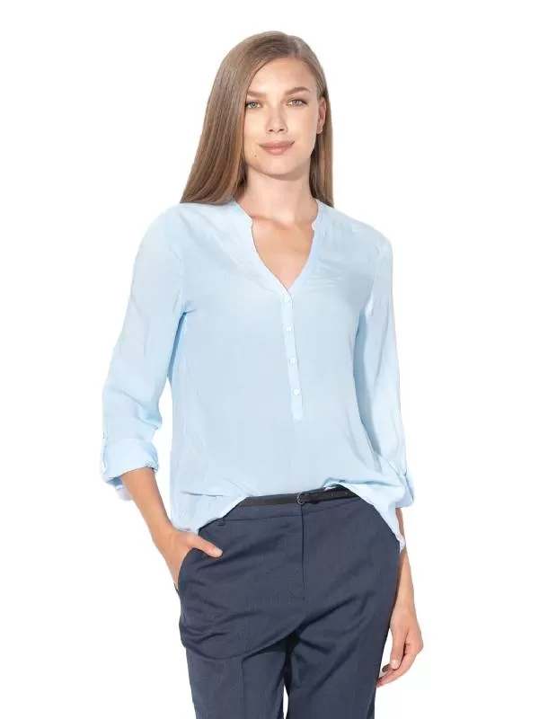 Bluză Esprit M | Bleu, Normal, Bumbac