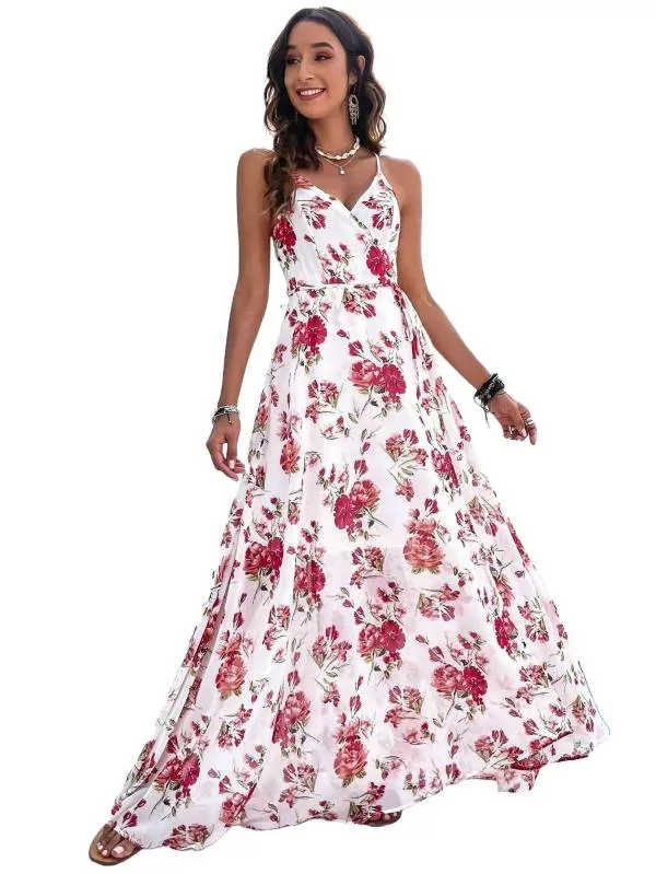 Rochie de seară Shein EU 38 | Alb, Maxi, Poliester