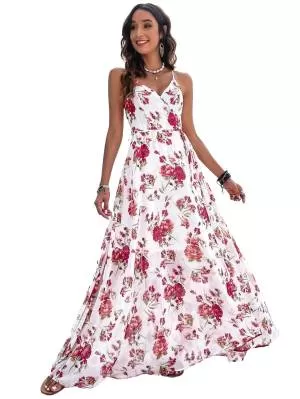 Rochie de seară Shein EU 38 | Alb, Maxi, Poliester