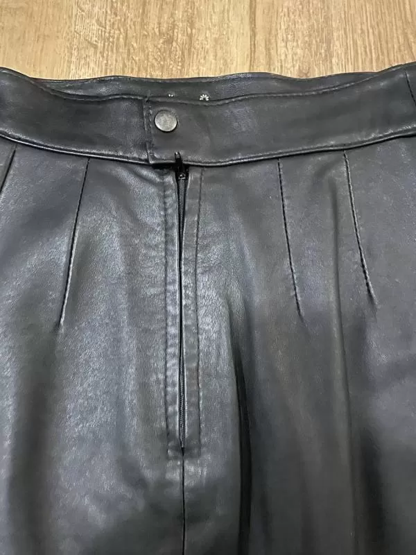Fustă Vintage EU 34 | Negru, Mini, Piele naturală - Image 5