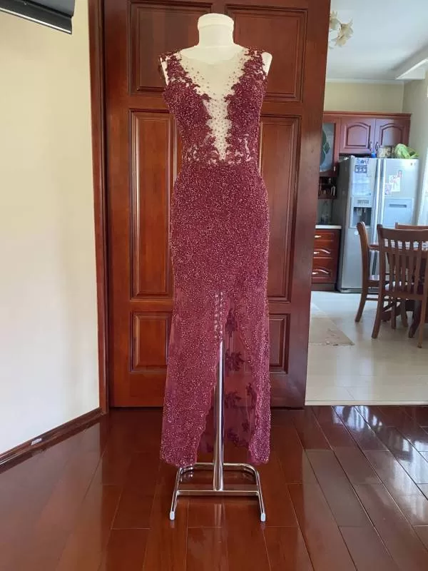 Rochie de seară M.Marquise S | Burgundy, Maxi - Image 2