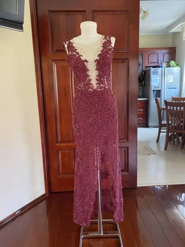 Rochie de seară M.Marquise S | Burgundy, Maxi - Image 3