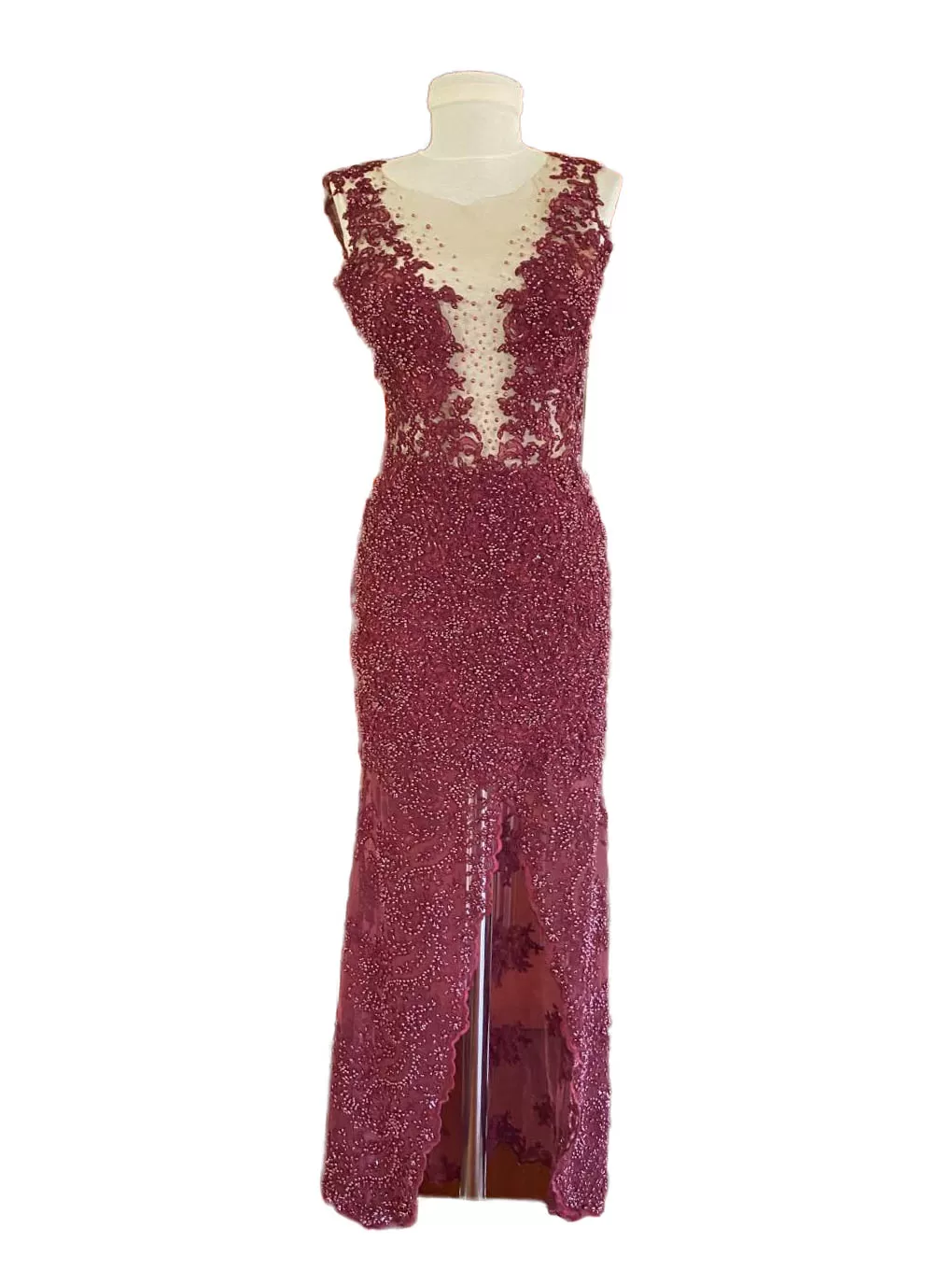 Rochie de seară M.Marquise S | Burgundy, Maxi