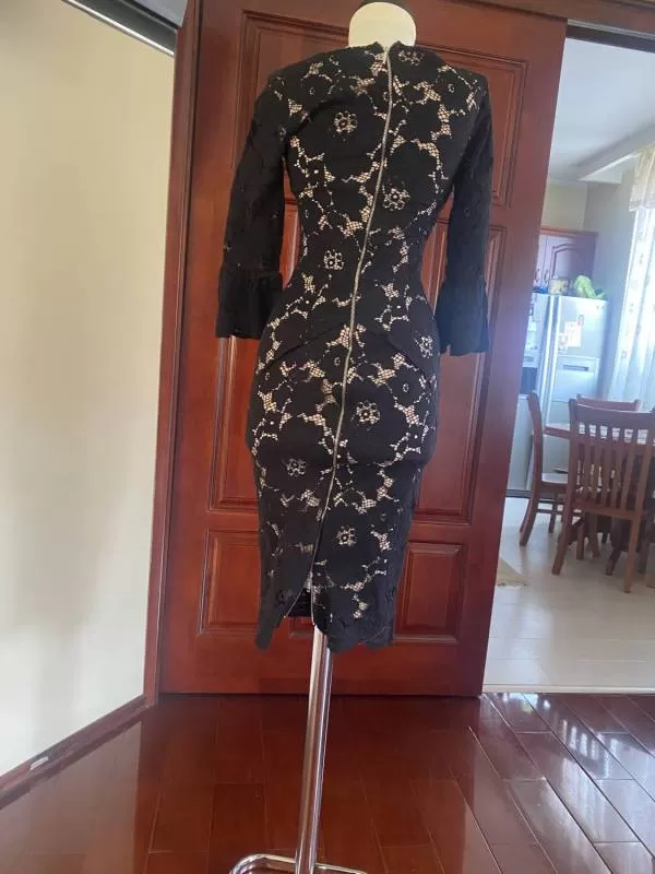 Rochie de seară Pnk EU 36 | Negru, Midi - Image 4