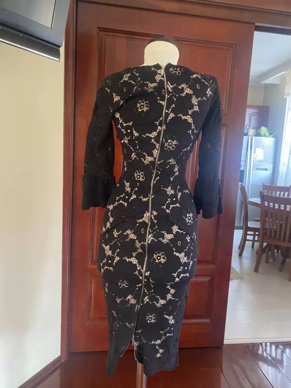 Rochie de seară Pnk EU 36 | Negru, Midi - Image 5