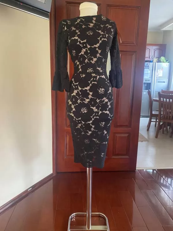 Rochie de seară Pnk EU 36 | Negru, Midi - Image 2