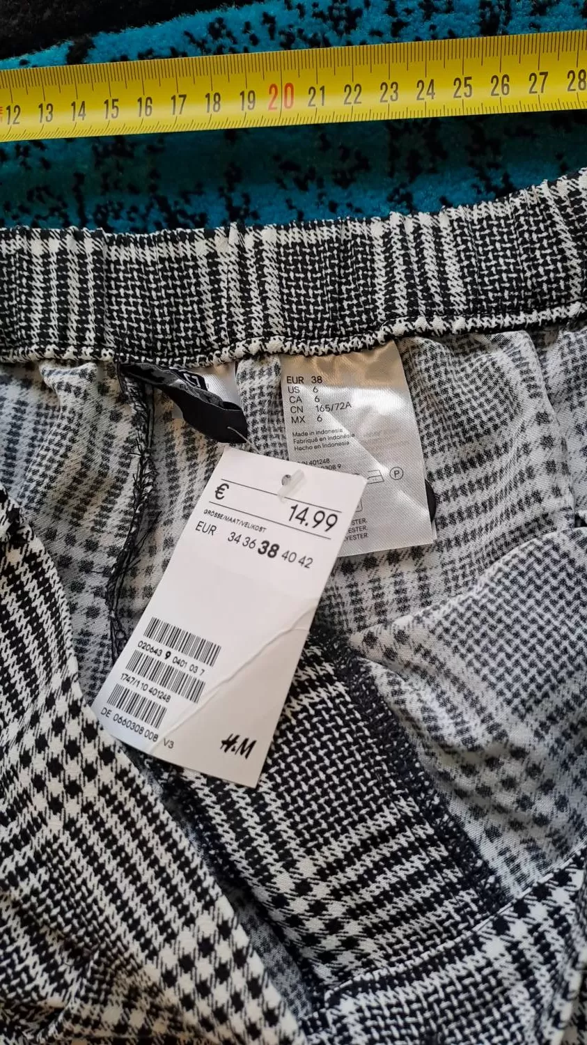 Pantaloni H&M EU 38 | Gri, Lungi, Poliester - Image 3