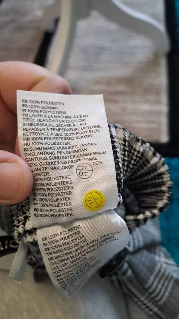 Pantaloni H&M EU 38 | Gri, Lungi, Poliester - Image 6