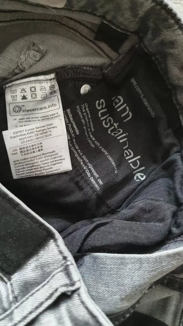 Blugi Esprit EU 36 | Gri, Lungi, Bumbac - Image 4