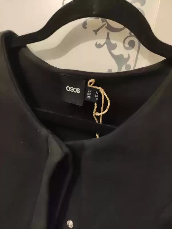 Sacou ASOS EU 36 | Negru, Normal, Bumbac - Image 3