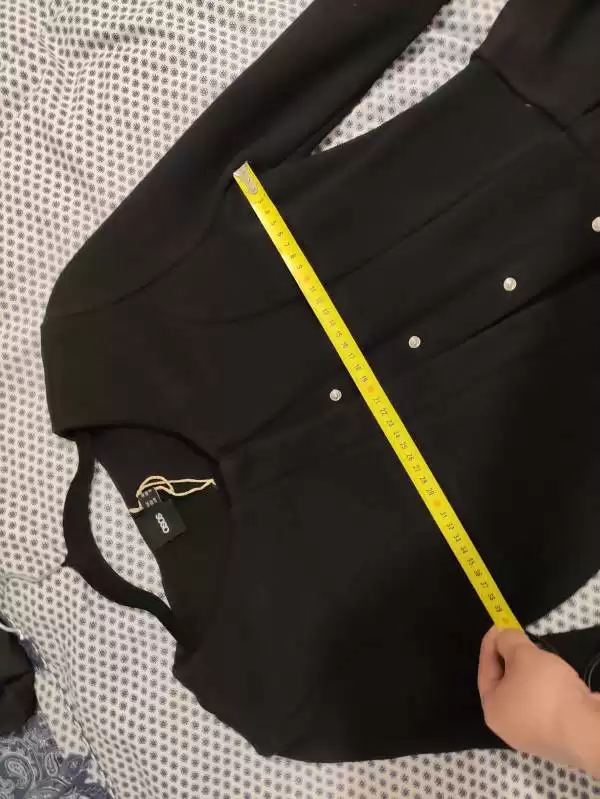 Sacou ASOS EU 36 | Negru, Normal, Bumbac - Image 8