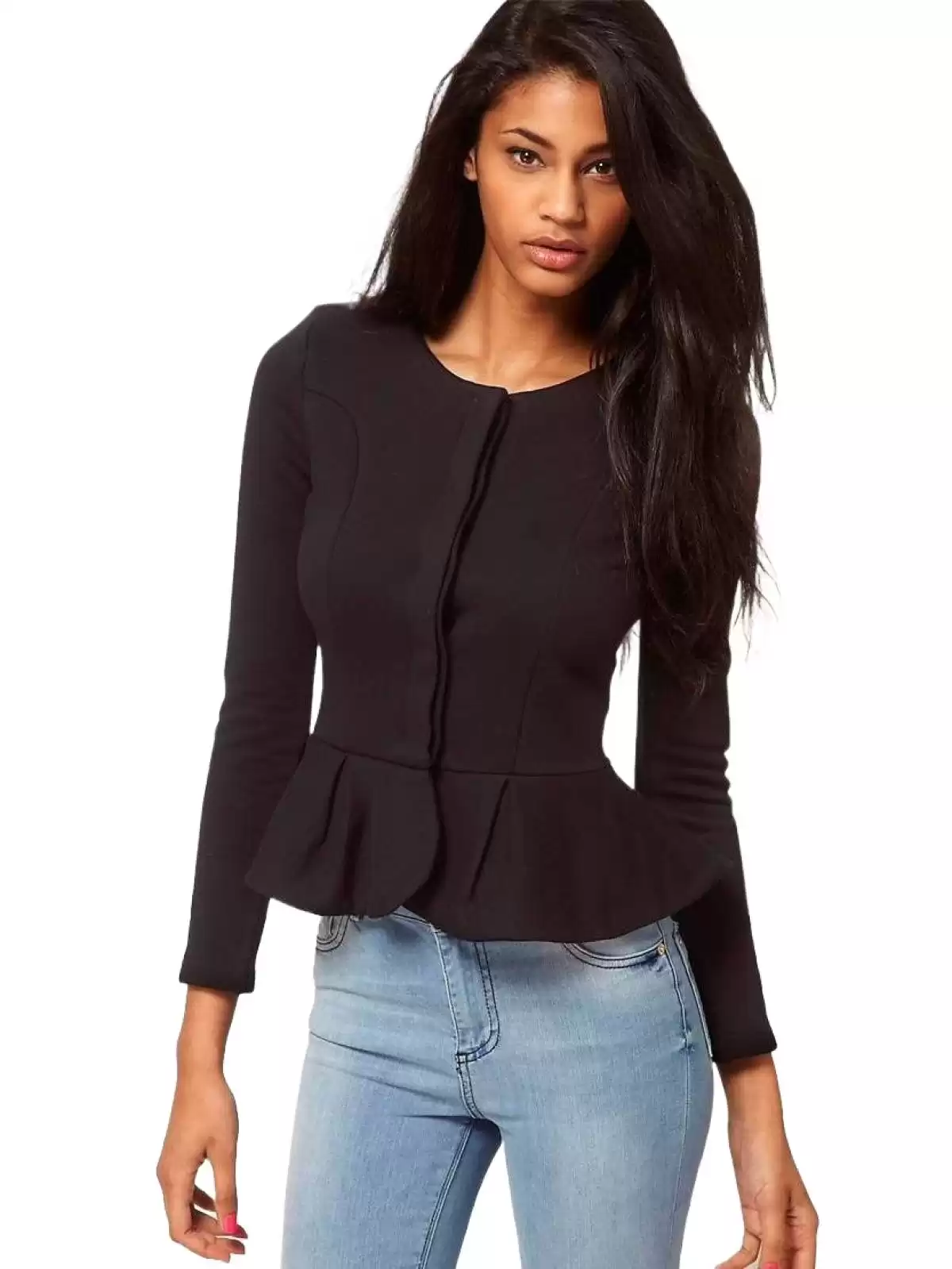 Sacou ASOS EU 36 | Negru, Normal, Bumbac