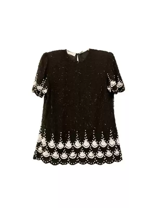 Top Laurence Kazar M | Negru, Normal, Mătase