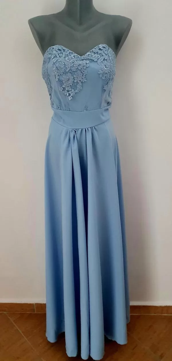 Rochie de seară Alt brand EU 36 | Bleu, Maxi - Image 5