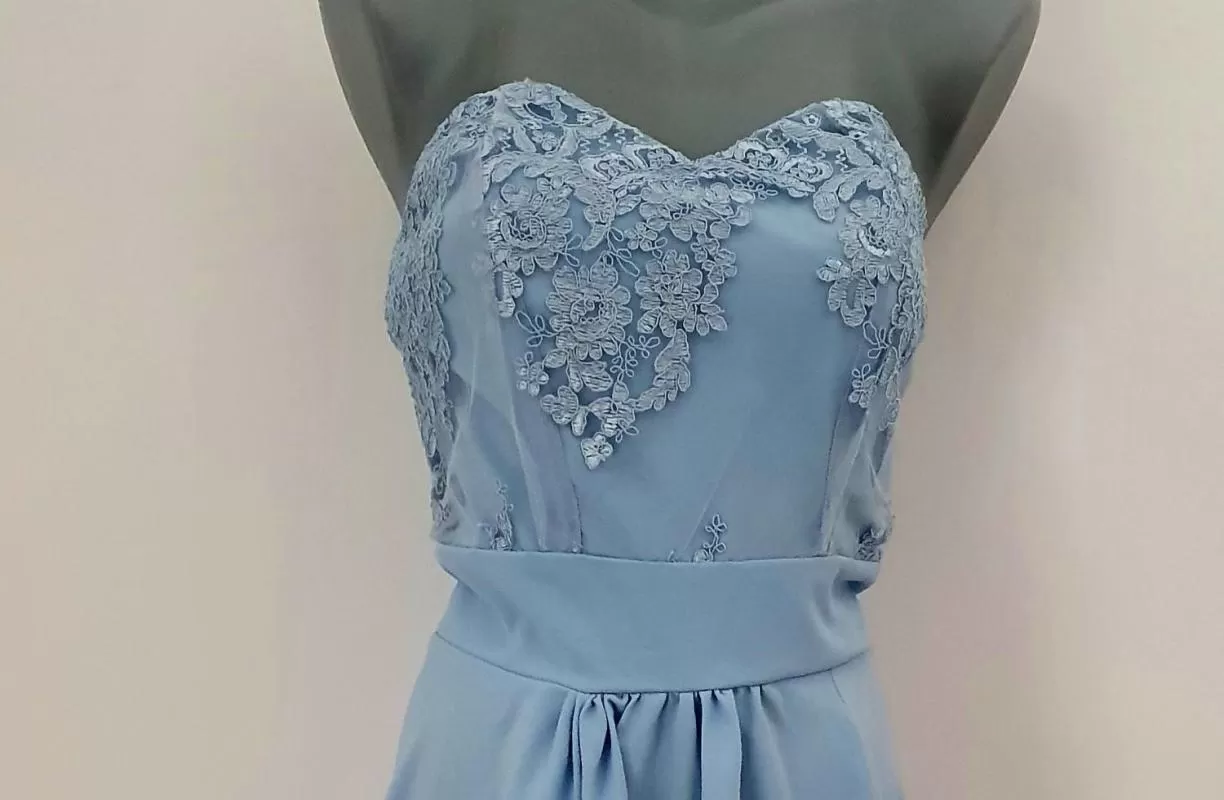 Rochie de seară Alt brand EU 36 | Bleu, Maxi - Image 4