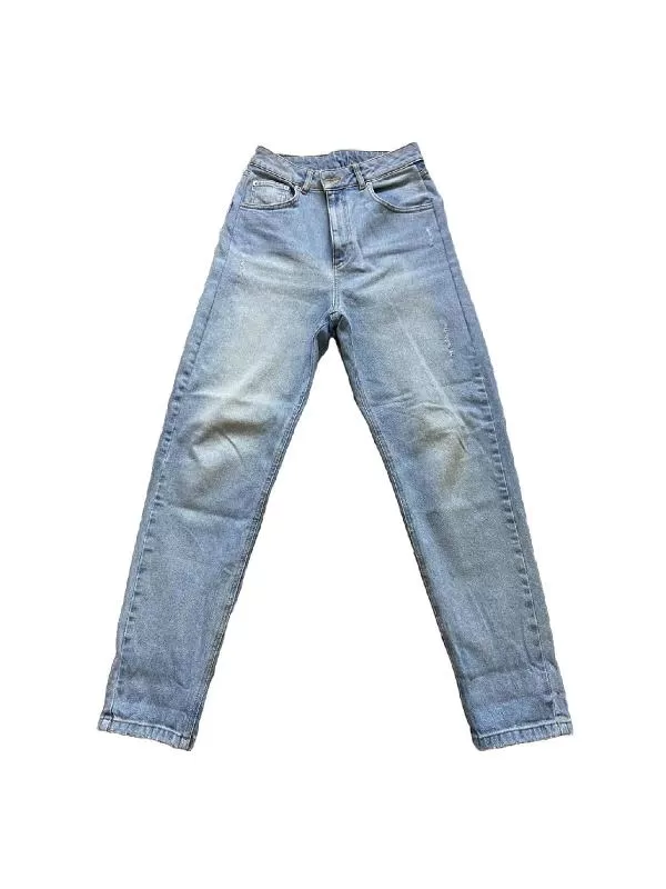 Blugi NA-KD EU 36 | Albastru, Lungi, Talie medie, Slim fit, Denim