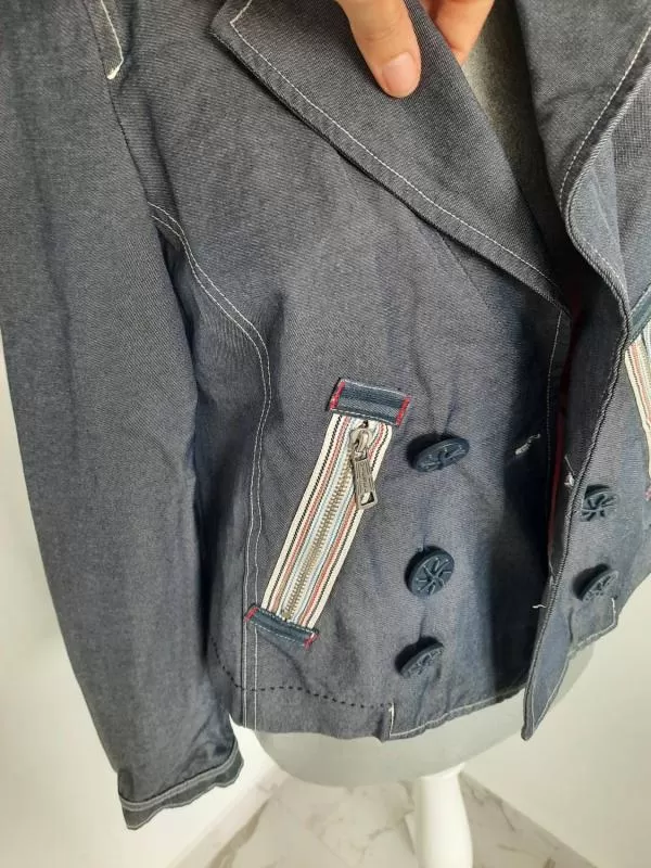Geacă din denim Diesel XS | Albastru, Fără glugă, Denim - Image 5