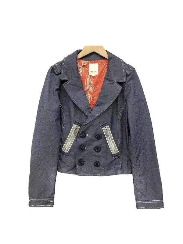 Geacă din denim Diesel XS | Albastru, Fără glugă, Denim