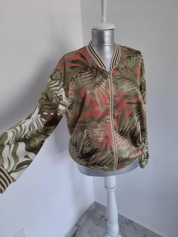 Geacă bomber Scotch & Soda M | Verde, Fără glugă, Floral Tropical - Image 7