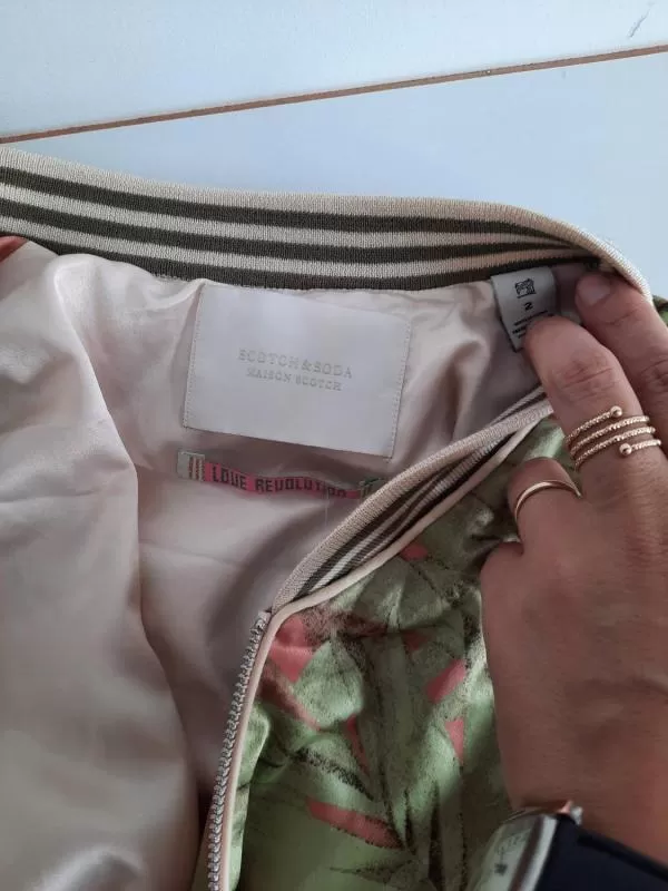 Geacă bomber Scotch & Soda M | Verde, Fără glugă, Floral Tropical - Image 8