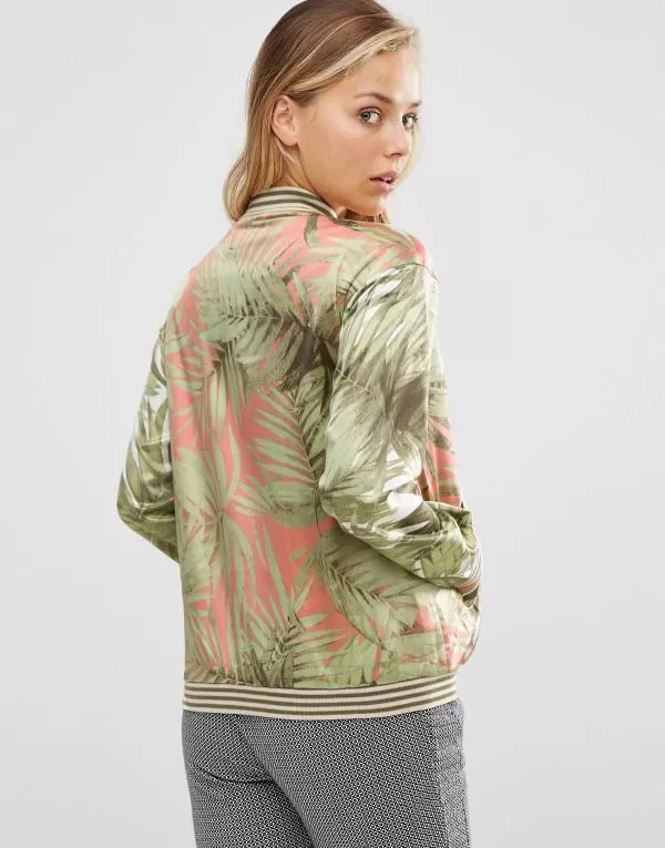 Geacă bomber Scotch & Soda M | Verde, Fără glugă, Floral Tropical - Image 3