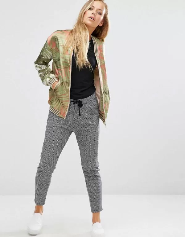 Geacă bomber Scotch & Soda M | Verde, Fără glugă, Floral Tropical - Image 5