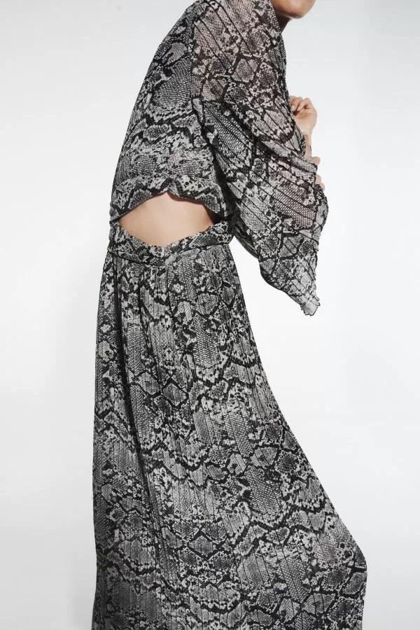 Rochie de seară Zara M | Gri, Maxi - Image 6