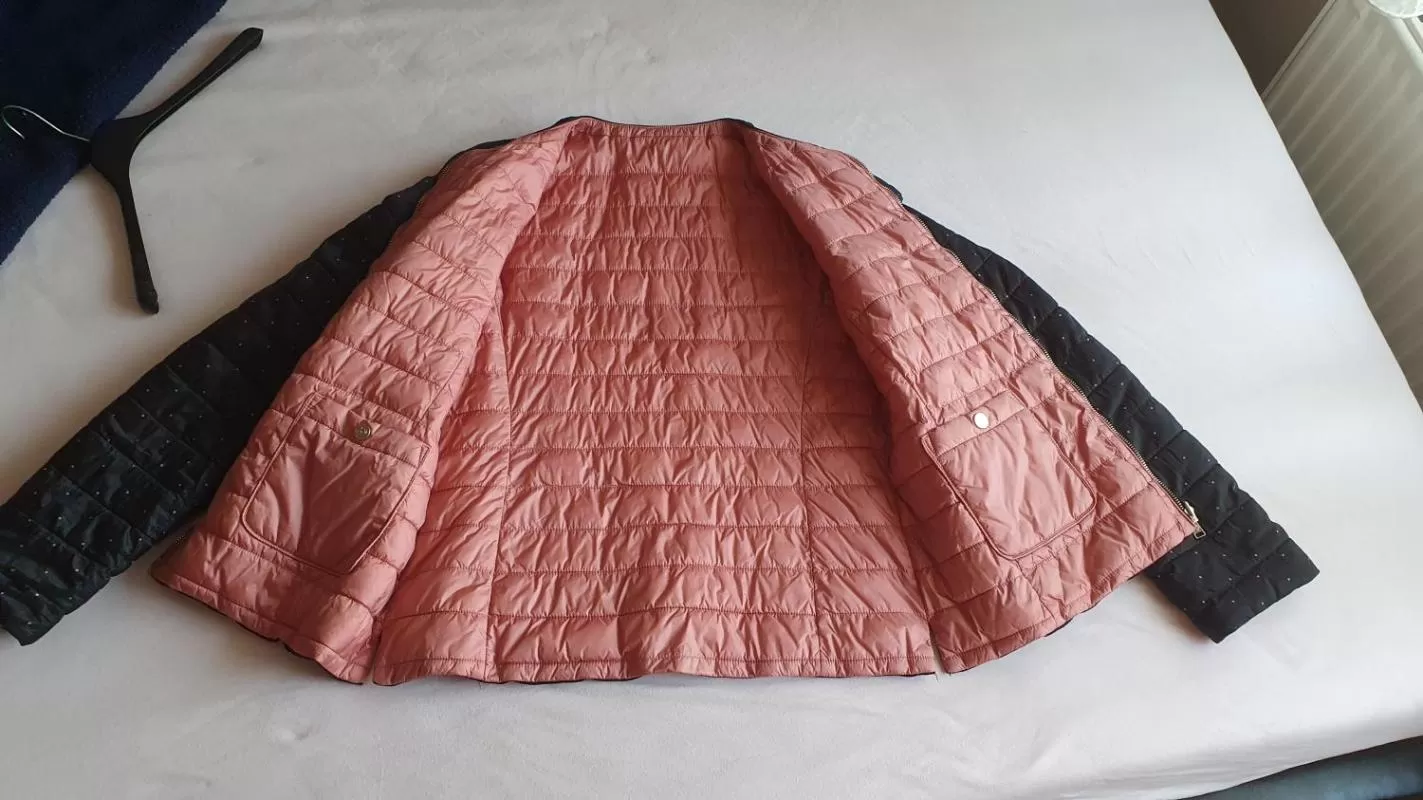 Geacă matlasată Massimo Dutti EU 38 | Roz, Fără glugă, Buline & Imprimeuri mici, Poliester - Image 4