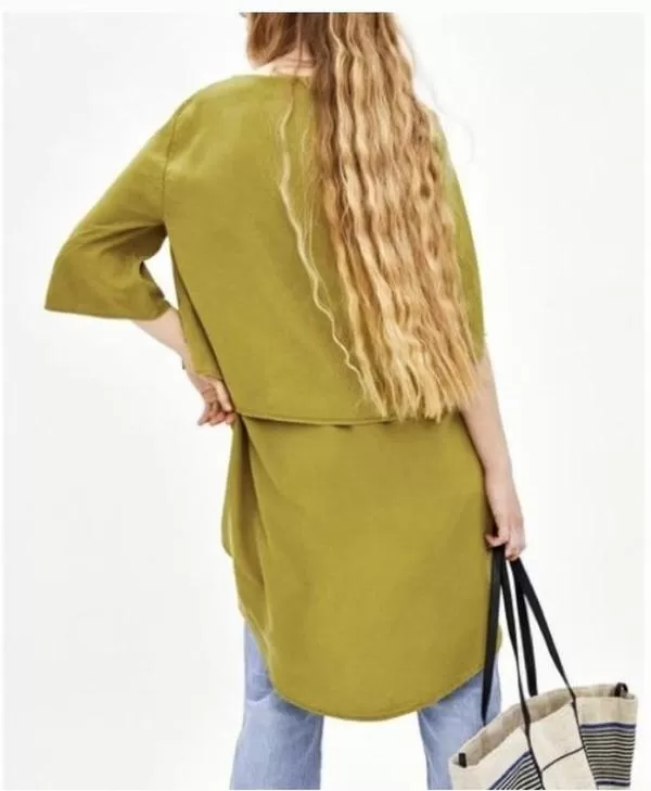 Cămașă Zara XS | Khaki, Normal, Poliester - Image 3