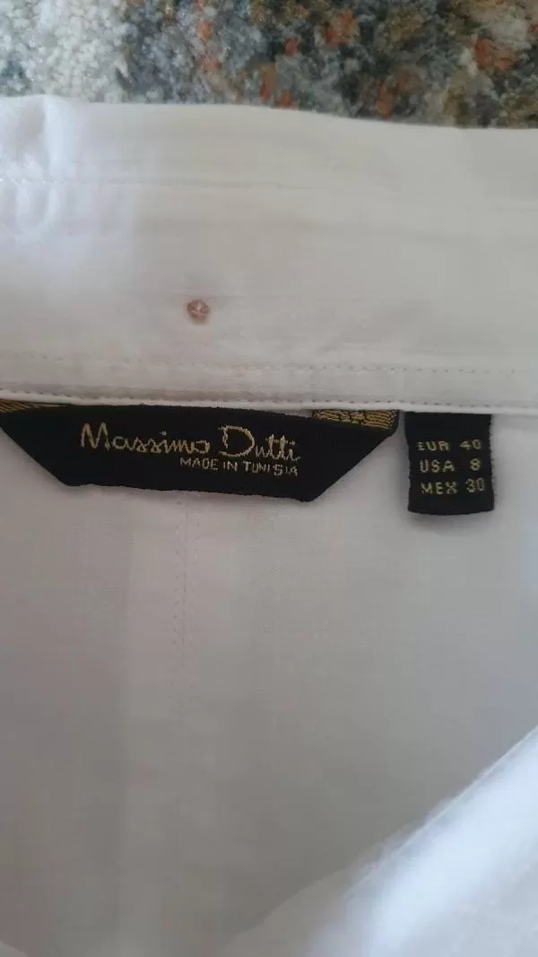 Cămașă Massimo Dutti EU 40 | Alb, Normal, Bumbac - Image 5