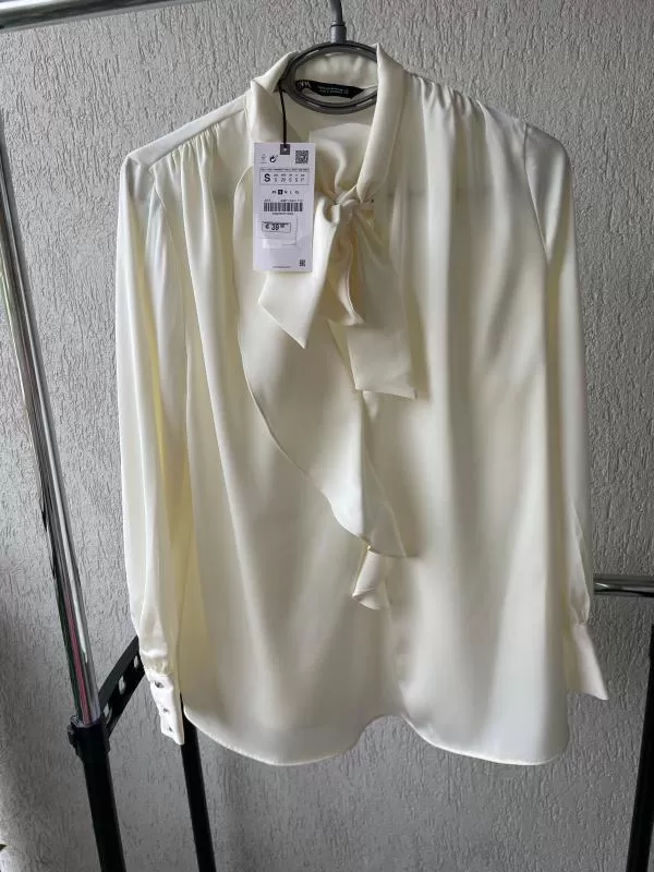Cămașă Zara EU 36 | Crem, Normal, Poliester - Image 9