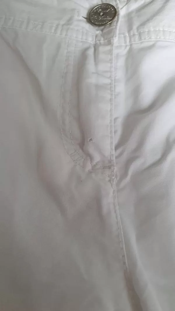 Pantaloni Tom Tailor EU 38 | Alb, Scurți, Bumbac - Image 9