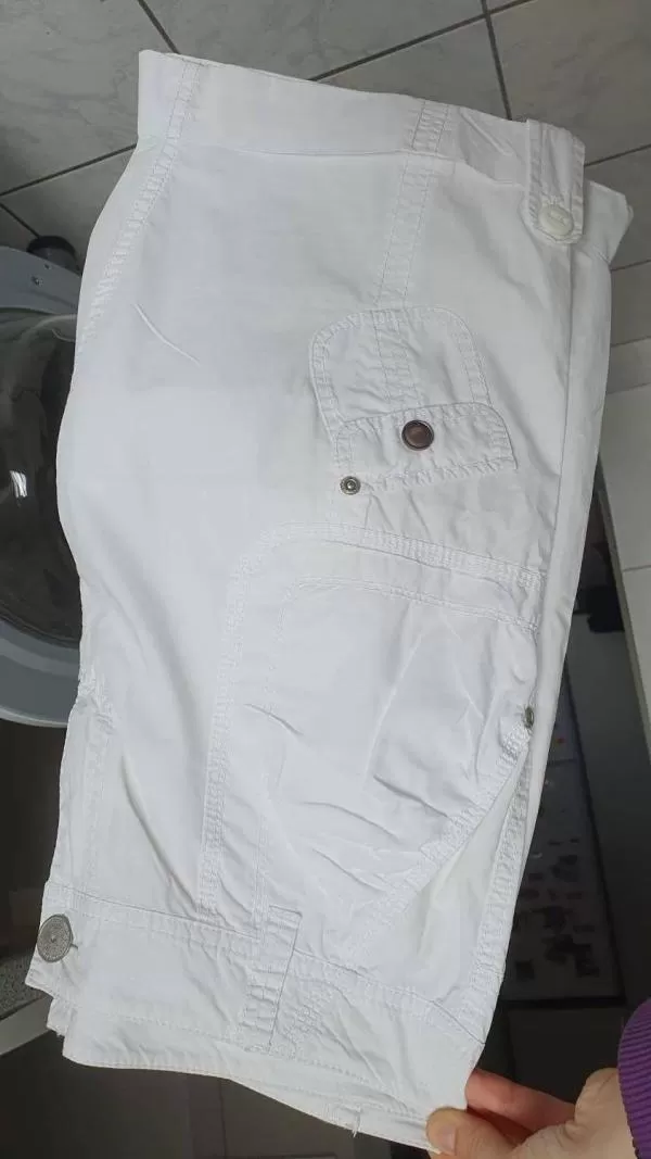 Pantaloni Tom Tailor EU 38 | Alb, Scurți, Bumbac - Image 7
