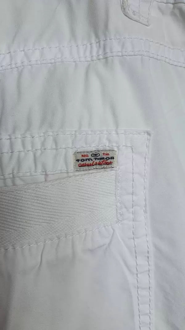 Pantaloni Tom Tailor EU 38 | Alb, Scurți, Bumbac - Image 8