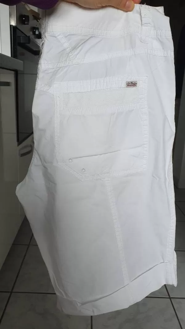 Pantaloni Tom Tailor EU 38 | Alb, Scurți, Bumbac - Image 3