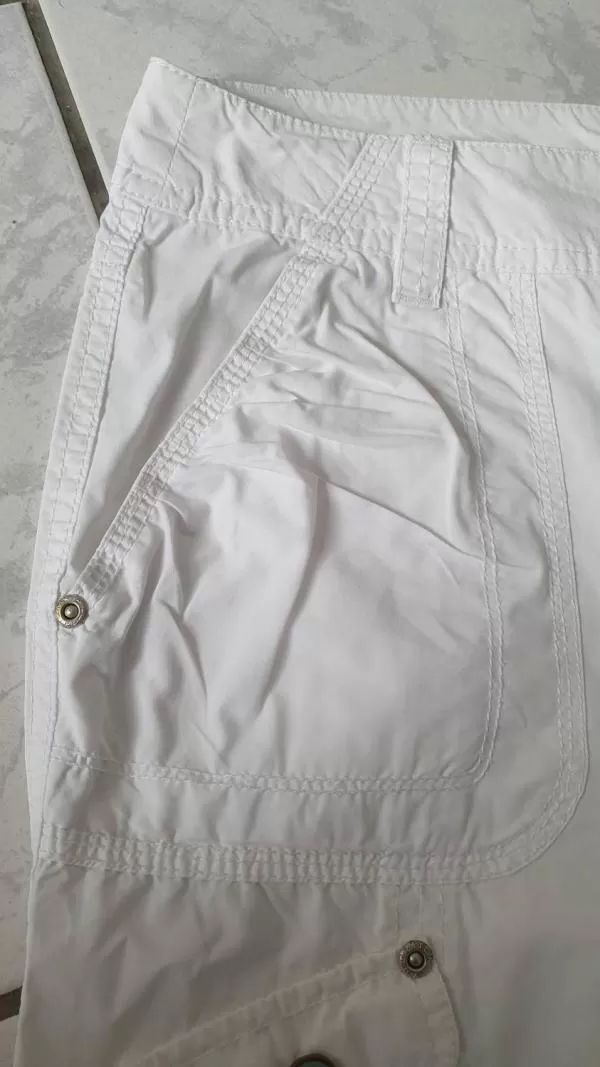 Pantaloni Tom Tailor EU 38 | Alb, Scurți, Bumbac - Image 4