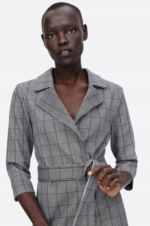 Rochie office Zara S | Gri, Mini, Bumbac - Image 6