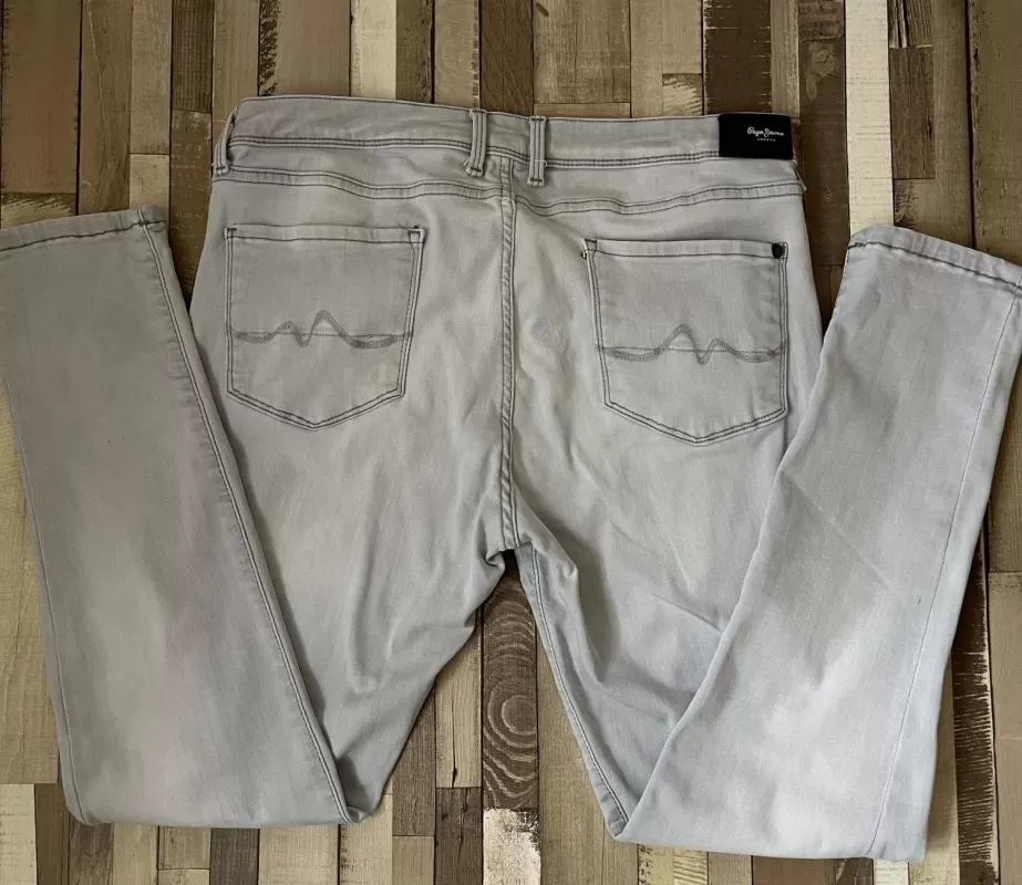 Blugi Pepe Jeans EU 38 | Gri, Lungi, Denim - Image 3