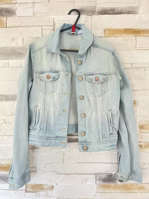 Geacă din denim H&M EU 36 | Bleu, Fără glugă, Denim - Image 2